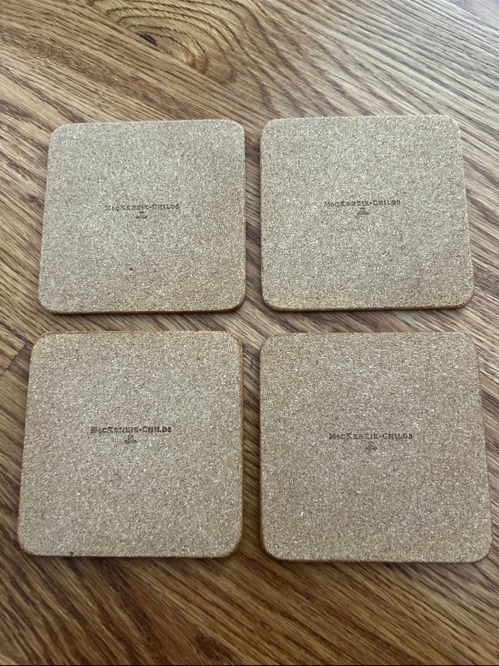 Mackenzie-Childs Flower Market Cork Back Coasters - Set of 4 - Picture 2 of 2